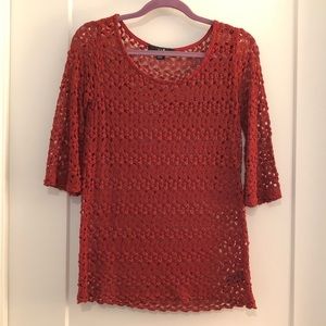 Burnt orange knit sweater